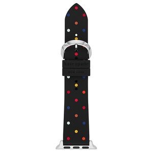 Kate Spade Black Multicolored Dot Silicone Band for Apple & Samsung Smart Watch